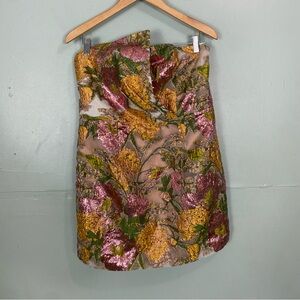 Elliatt Patricia Floral Metallic Mini Dress XXL